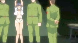 Hentai looker got imprisoned by soldiers