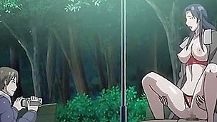 Hentai outdoor fuck in the town park